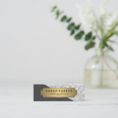 Sparkle Bokeh avec Faux Metallic Gold Étiquette (Debout devant)