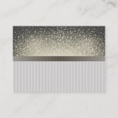 Sparkle Bokeh Faux Linen Metallic Gold Label (Achterkant)