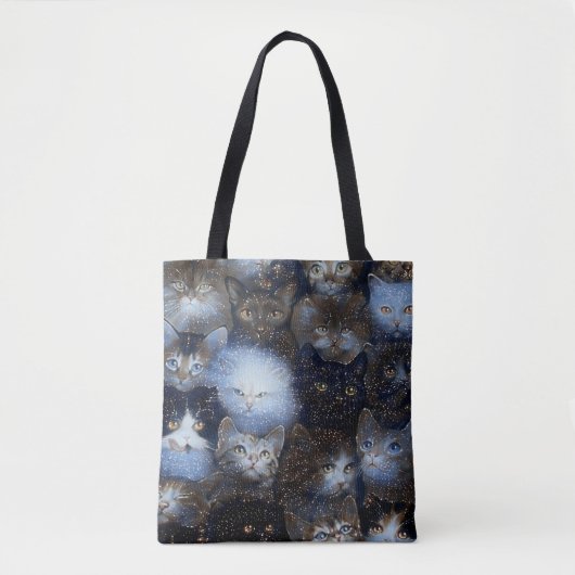 Sparkle Cats Canvas tas (Voorkant)