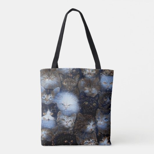 Sparkle Cats Canvas tas (Achterkant)