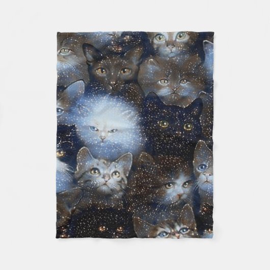 Sparkle Cats Fleece Deken (Voorkant)