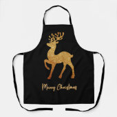 Sparkle Christmas Gold Rendier Schort (Voorkant)