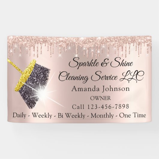 Sparkle Cleaning Service Housekeeping Broom Spandoek (Horizontaal)