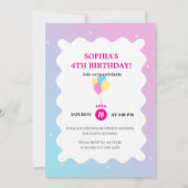 Sparkle & Clouds Unicorn Party Uitnodiging (Achterkant)