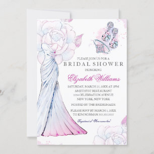 Sparkle Crystal Wedding Gown Vrijgezellenfeest Inv Kaart