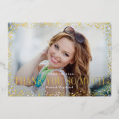Sparkle Delight Foil Carte de remerciements de gra (Recto)