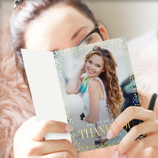 Sparkle Delight FOLIE Afstuderen Hartelijk dank vo Folie Wenskaart