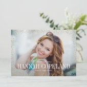 Sparkle Delight Graduation Faire-part Invitation (Debout devant)