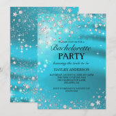 Sparkle Diamond Blue Bachelorette Party Uitnodigin Kaart (Voorkant / Achterkant)