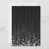 Sparkle Diamond noir argent Sweet 16 Invitation (Dos)