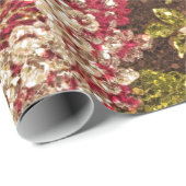 Sparkle Effect Floral Brocade Cadeaupapier (Rol Hoek)