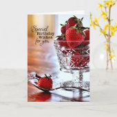 Sparkle en Joy Verjaardag Wens Kaart (Gele Bloem)