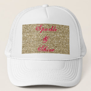 Sparkle en Shine Faux Gold Glitter en Hot Pink Trucker Pet