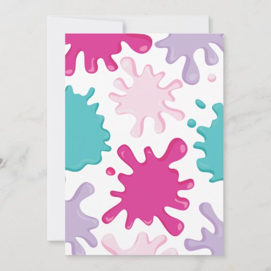 Sparkle et Slime Unicorn Slime Invitation d'annive (Dos)