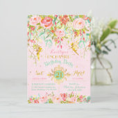 Sparkle Fairy Enchanted Garden Verjaardag Kaart (Staand voorkant)