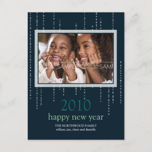 Sparkle :: Gelukkig Nieuwjaar Foto Briefkaart