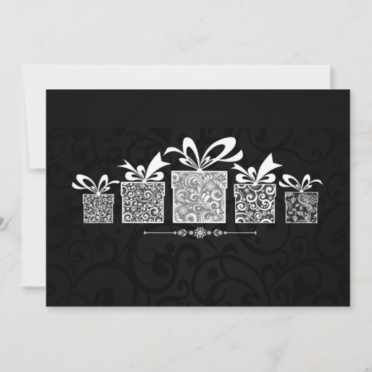 Sparkle Gift Chrismas Uitnodiging (Achterkant)