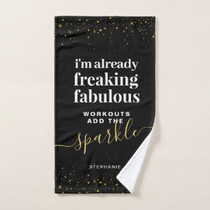 Sparkle Girly Funny Gym Handdoek