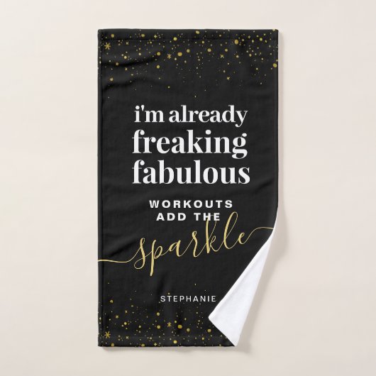Sparkle Girly Funny Gym Handdoek (Handdoek)