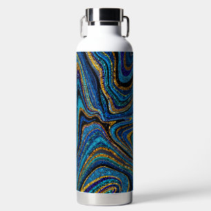 Sparkle Glam Glitter girale kunstblauw Waterfles