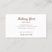 Sparkle Glam Modern Stylist Designer Visitekaartje (Achterkant)