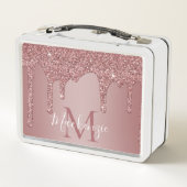 Sparkle Glam Roos Gold Driving Glitter Monogram (Achterkant)