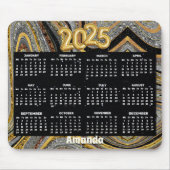 Sparkle Glitter girly marmeren kunst grijs goud 20 Muismat (Voorkant)