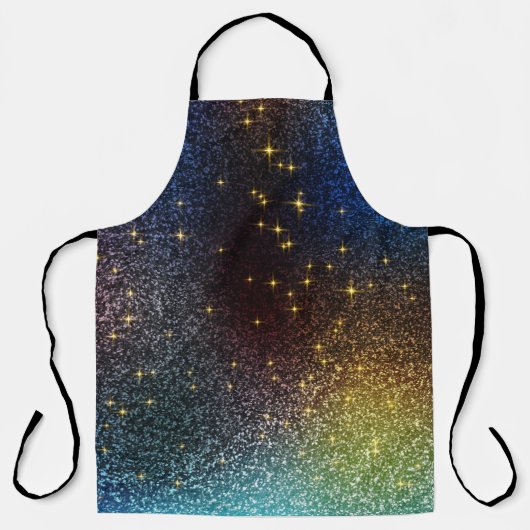 Sparkle glitter gradient met kleurrijke kleuren schort (Voorkant)