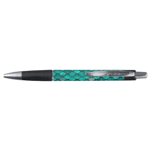 Sparkle Glitter Green Aqua Mermaid Scales Pen (Achterkant)