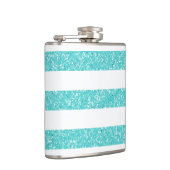 Sparkle Glitter look Stripes Fles Heupfles (Rechts)