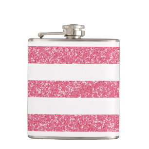 Sparkle Glitter look Stripes Fles Heupfles