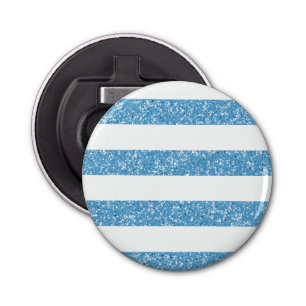 Sparkle Glitter look Stripes Magnet Bottle Open Button Flesopener