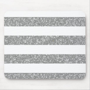 Sparkle Glitter look Stripes Mousepad Muismat