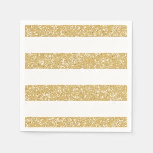 Sparkle Glitter look Stripes Paper Napkins Servet