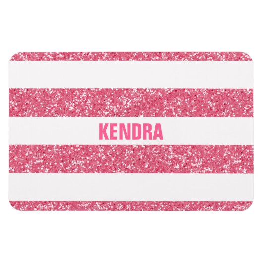 Sparkle Glitter look Stripes Premium Magnet Magneet (Horizontaal)