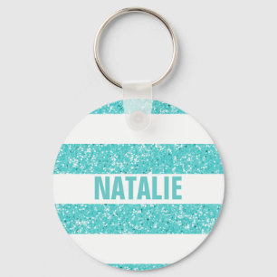 Sparkle Glitter look Stripes Sleutelhanger