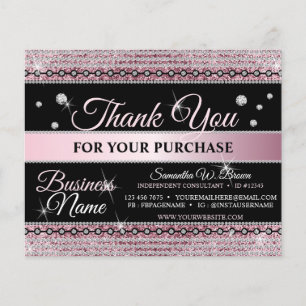 Sparkle Glitter Pink Jewelry Hartelijk dank voor u