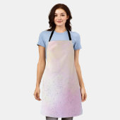 Sparkle Glitter Pink Waterverf Apron Schort (Gedragen)