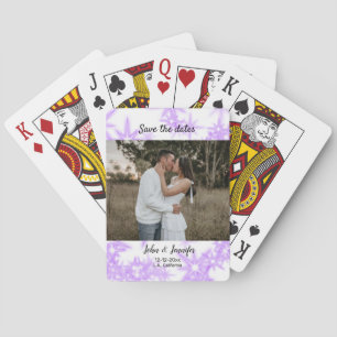 sparkle glitter voeg uw foto toe - naam tekstdatum pokerkaarten