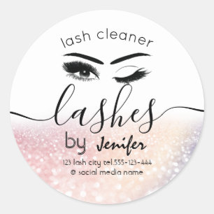 Sparkle glittery wink-welder ronde sticker