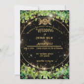 Sparkle Gold Botanic Céleste Faire-part de mariage (Devant)
