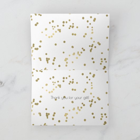 Sparkle Gold Confetti Bedankt (Binnen)