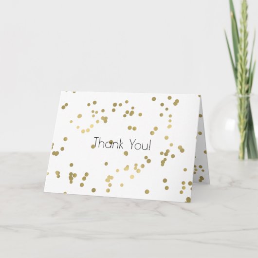 Sparkle Gold Confetti Bedankt (Voorkant)