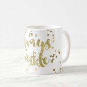 Sparkle Gold Confetti Koffiemok (Voorkant rechts)