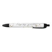 Sparkle Gold Confetti Zwarte Inkt Pen (Bodem)