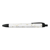 Sparkle Gold Confetti Zwarte Inkt Pen (Bovenkant)