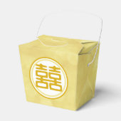 Sparkle Gold Double Happiness - Round Bedankdoosjes (Voorkant Zijde)