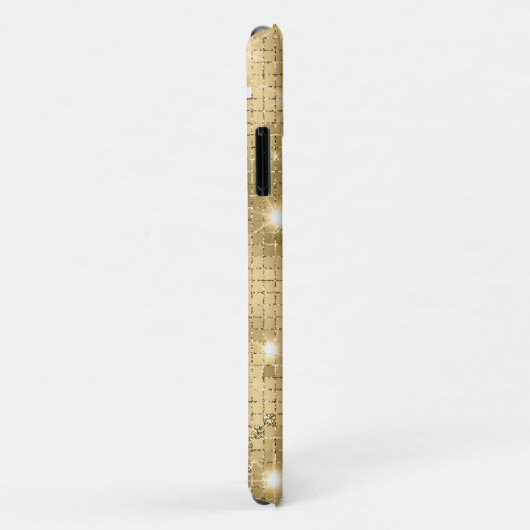 Sparkle Gold Glitter Aangepaste naam Case-Mate iPhone Case (Achterkant/rechts)