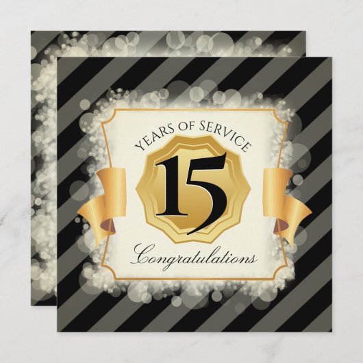 Sparkle Gold Universal Employed Day Card Kaart (Voorkant / Achterkant)