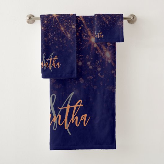 Sparkle Golden Glitter Bad Handdoek (Insitu)